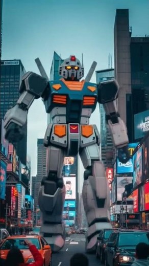 Robot in the city animation #shorts #shortvideo