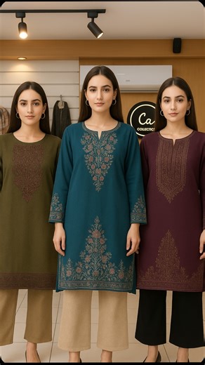 Cool Collection on Instagram: "✨ Premium Embroidered Winter Long Shirts ✨ Winter elegance at its finest ❄️ Our beautifully detailed embroidered long shirts are crafted for a rich, classy winter look. Soft fabric, premium threadwork, and stunning color options — Perfect for everyday wear with a luxury touch. Available in Green, Teal & Maroon ❤️💚💙 #EmbroideredWinterShirts #WinterLongShirts #PremiumWinterCollection #EmbroideredFashion #NewWinterArrivals #CoolCollection #WinterStyle #ElegantWinter