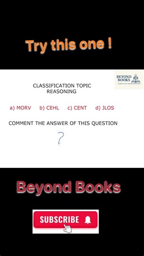 Reasoning Classification topic#reasoningHashtags:#Classification #ReasoningTricks #CompetitiveExams
