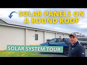 Solar Panels on a Rounded Roof - A Commercial Solar Energy System Tour