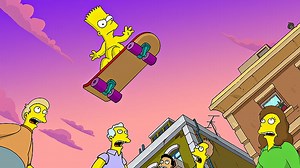 Bart Simpson Skateboarding Scene