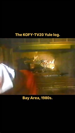 Retro Bay Area on Instagram: "The KOFY-TV20 Yule log. Bay Area, 1980s. One of the things I remember most about Christmas TV back then was the KOFY TV20 Yule log. There was something oddly perfect about running nothing but the Yule log on Christmas day. ☕️📺 🎅🏻🎄 🔥🪵 There’s a Christmas-related scene in the 1985 John Cusack film, Better Off Dead, where the family has their TV in the fireplace playing the Yule log. I was always amused by that. 🎥: KOFY-TV20"