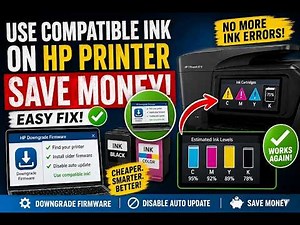 Downgrade HP printer firmware to use compatible/3rd party ink cartridges, non HP chip detected
