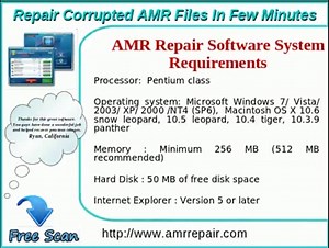 Repair corrupted  AMR audio file format easily