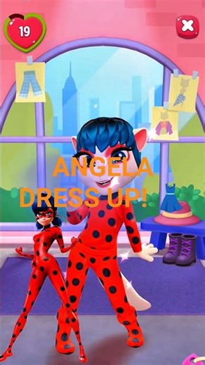 Talking Angela Dress Up as Ladybug, Cat Noir & Peppa Pig! 🐞🐷✨#shorts #ladybug