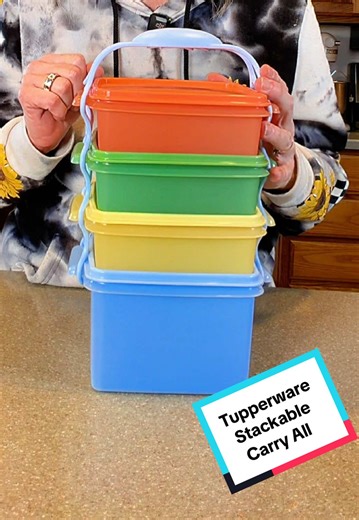 Tupperware 9-piece Carry-All Sheer Stackable Container Set #tiktokshopcreatorpicks #TikTokShopFinds #TikTikShopJumpstartSale #tupperware #kitchen @HSN, Inc