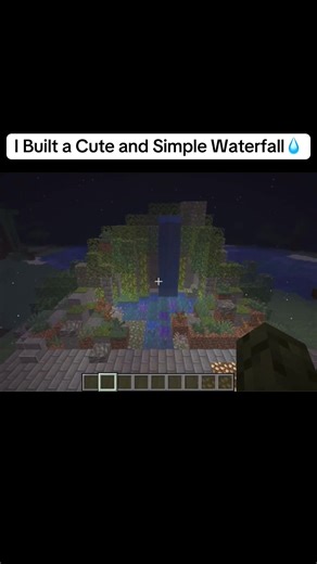 Construí una cascada sencilla y hermosa en Minecraft
