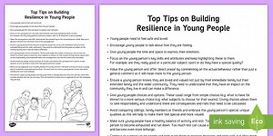 Top Tips on Supporting Your Child When Building Resilience: A Guide for Parents and Carers
