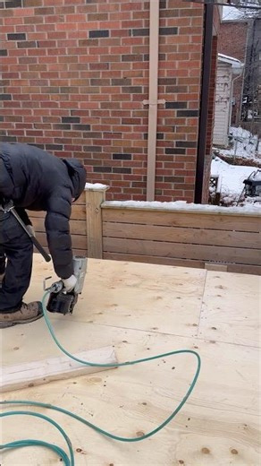 Installing playwood #construction #canada #shorts #viralconstruction #fypシ #woodworking #framing