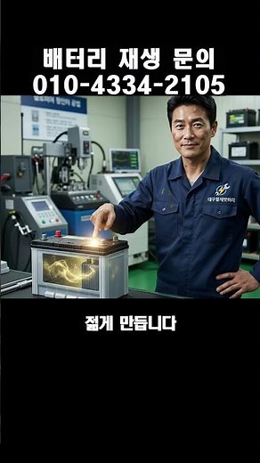 죽었던 배터리가 신품급(95%)으로? 대구형제배터리만의 '텔로미어' 공법 공개!