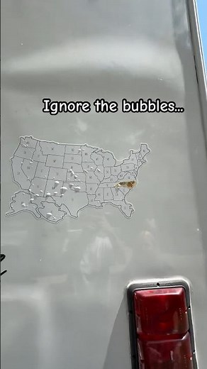 Installing a U.S. Map sticker on our RV! (kinda...)