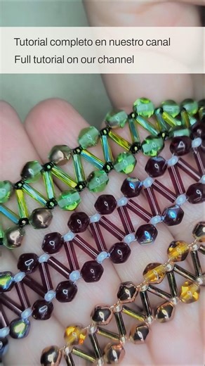 Netting Stitch Beaded Bracelet with Bugle Beads | DIY Tutorial