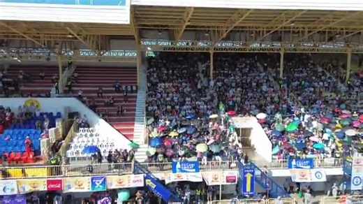 Watch: Aerial shot of the Cebu City Sports Center, where the grandstand is almost full for the Sinulog Festival 2026. | via Annie Perez (🎥: Kenneth Gallardo) | ABS-CBN News