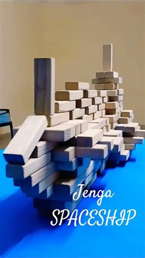 Can Jenga Blocks Become a Spaceship? 🚀 #shorts #jenga #spaceship