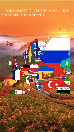 The comment with the most likes changes the Europe map