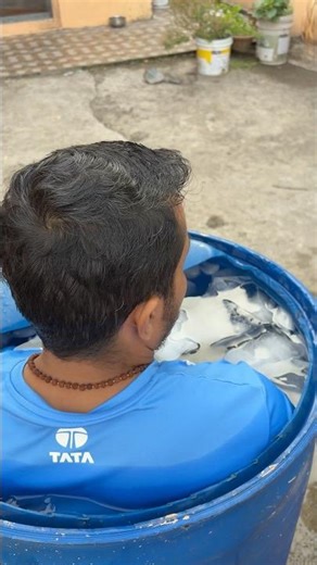 Ice bath for body recovery 🥶🧊❄️💯#shorts#ice #icebath #recovery #icewaterchallenge #india #viral