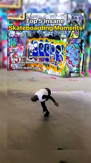 Top 5 Insane Skateboarding Moments 🛹 #tiktok #best #skateboarding