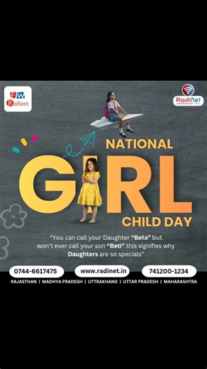 Radinet_fiber on Instagram: ""Educate a girl, empower a nation. Let every girl shine bright! 💖" #NationalGirlChildDay #SaveGirlChild #EducateTheGirlChild #GirlPower #BetiBachaoBetiPadhao EmpowerHer FutureIsFemale StrongGirls"