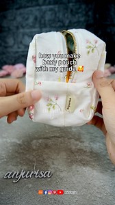 12K views · 178 reactions | Boxy Beauty Pouch: Simple finishing vs Perfect seamless with pockets #BoxyPouch #DIYPouch #SewingProjects #HandmadeBags #SewingInspiration #CraftingWithLove #SeamlessDesign #SewingTips #SewingPatterns #CreativeSewing | Anjurisa | Facebook