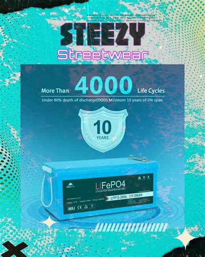 SunGoldPower 12V 200Ah LiFePo4 Deep Cycle Lithium Battery Bluetooth / Self-Heating / IP65