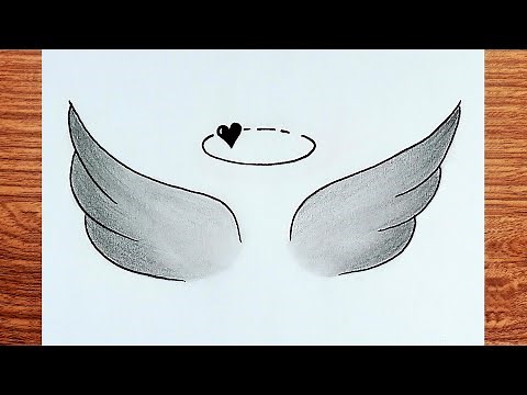 Angel wings drawing tutorial | How to draw Angel wings | Step by step drawing