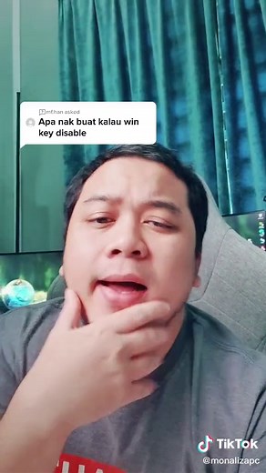 Answer to @mf.han cara nak disable dan enable windows key. #tiktokguru #monalizapc #fyp