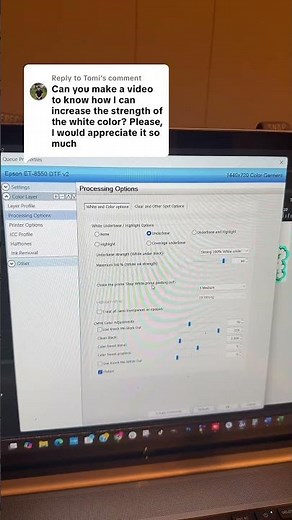 How To Increase White Underbase Strength In Cadlink #tshirtprinting #dtfprinting #dtftransfers