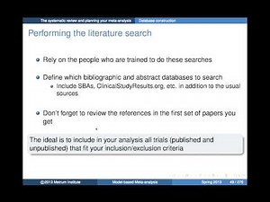 01 Lecture - MI260: Bayesian MBMA to Support Decision Making in Drug Development (2013)