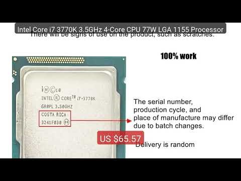 Intel Core i7 3770K 3.5GHz 4-Core CPU 77W LGA 1155 Processor — Top Pick 2026 | Unbeatable Price!