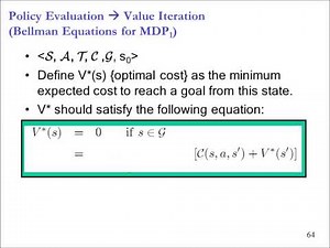 Grad Course in AI (#11): Markov Decision Processes