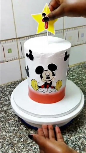 Adorable Mickey Mouse Cake Design | 1st Birthday Cake Idea #cakedecorating #mickeymousecake