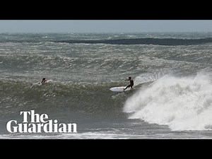 Large surf, erosion and winds lash Queensland coast ahead of Tropical Cyclone Alfred