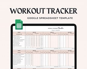 Workout & Cardio Program Tracker Spreadsheet for Google Sheets | Workout Progressive Overload Tracking | Simple Fitness Exercise Tracker - Etsy UK