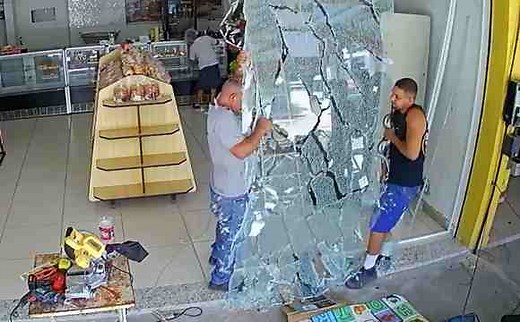 Whoa: Horrible Outcome For This Man After Glass Window Shatters!