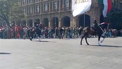 -El jinete; no salgas con tus pasos prohibidos en el desfile... - El caballo; me veré muy mmon si saco los prohibidos en el desfile, total que puede pasar. | Fuerzas Armadas de México