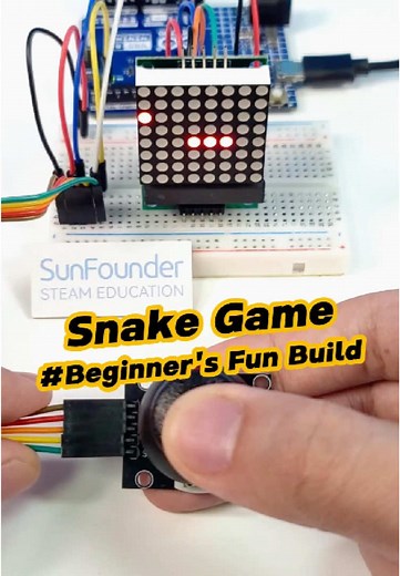 Classic Snake Game 🕹️ from Your Old Nokia 📱 to the LED Matrix with Arduino #arduino #diy #arduinotutorial #arduinoproject #stemtok #stemeducation