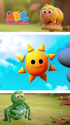 Itsy Bitsy Spider #shorts #nurseryrhymes #kidssong #abclearningclub