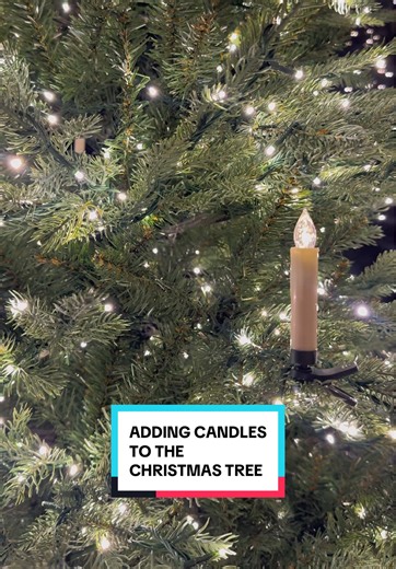 I think I need another set of these tree candle lights. #christmastree #christmastreedecorating #homegoodsfind #christmastok #christmastreedecor @HomeGoods