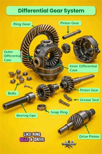 How Differential Gears Work: The Key to Smooth Turns & Tire Life 🚗💡