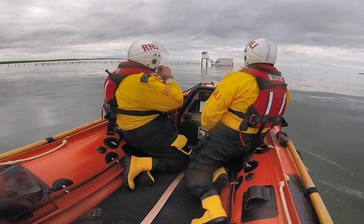 Holy Island rescue: Two saved from stranded vehicle on causeway by RNLI and Coastguard