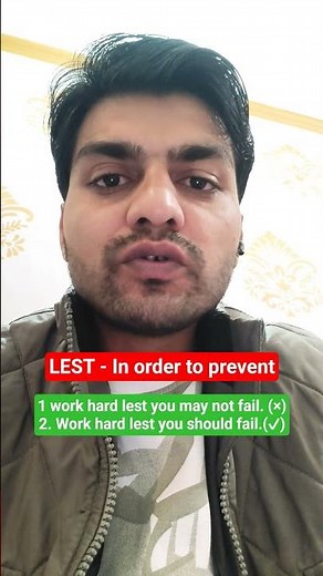 Lest का Meaning और Use | Examples के साथ #shorts #ssc_exams #english_grammar