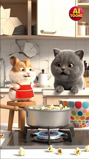 AI Toons Ep.25 🍿 The Exploding Popcorn Pot! Milo Gets Buried in