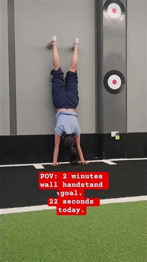 2 min wall handstand challenge-In progress