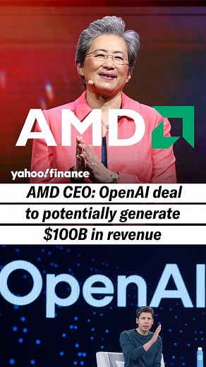 18K views · 254 reactions | AMD CEO: OpenAI deal could potentially generate $100,000,000,000 in revenue. ️ | Yahoo Finance | Facebook