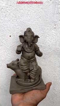 easy ganesh murti making | ganesh murti making | eco friendly ganesh making #Shorts
