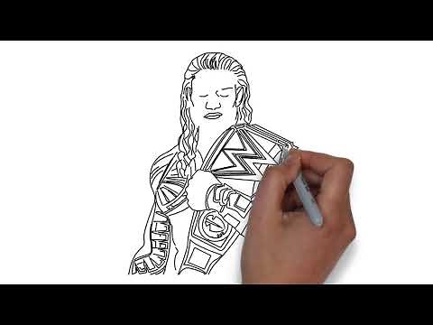 How to Draw Roman Reigns WWE Universal Champion Step by Step