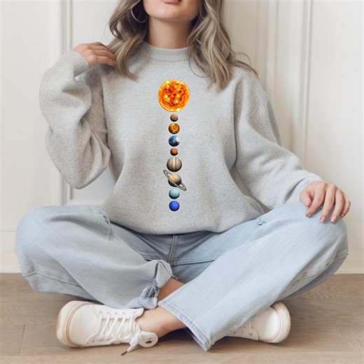 Solar System Hoodie, Planet Alignment Sweatshirt - Etsy