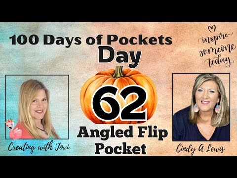 100 Days of Pockets DAY 62 Angled Flip Pocket
