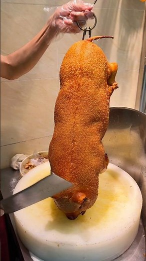 🔥 Luxury Roast Pork Cutting Skills | Perfect Crackling 🐖✨ #usa #foryou #shorts