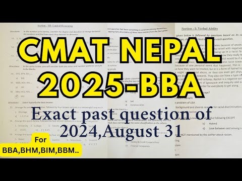 CMAT exam preparation 2025 / CMAT Nepal